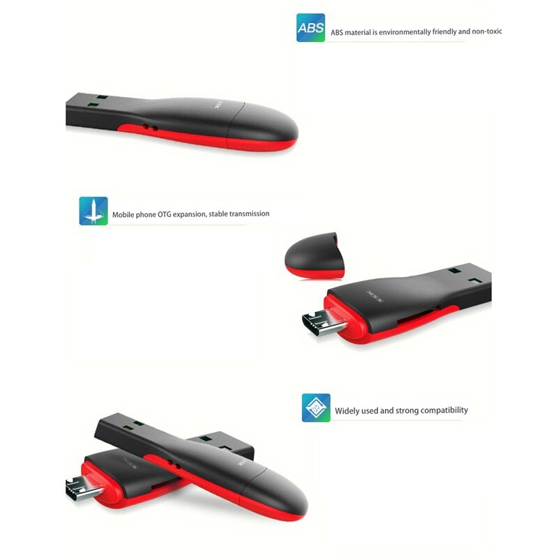 Ssk scr- 600 kartenleser, plug-and-play, dedizierter otg-kartenleser mit 180 mbit/s usb-anschluss, 2.0 microsd- und tf-kartenleser für android