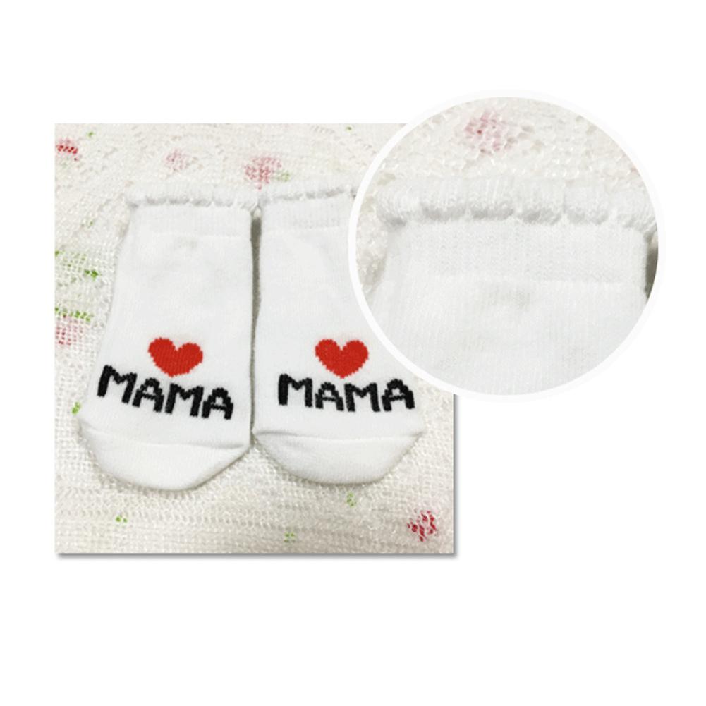 Cute Infant Baby Girl Boy Soft Warm Cotton Love Mama/Papa Letters Socks