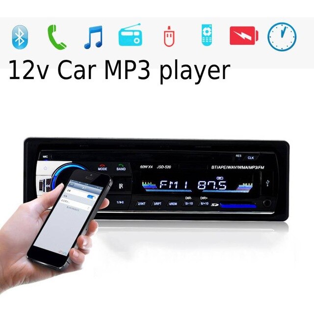 12V And 24V Universal Versions Car Stereo FM Radio MP3 Audio Player Support Blue Automotive Goods Car Accessories Car Radio 24v: 12V