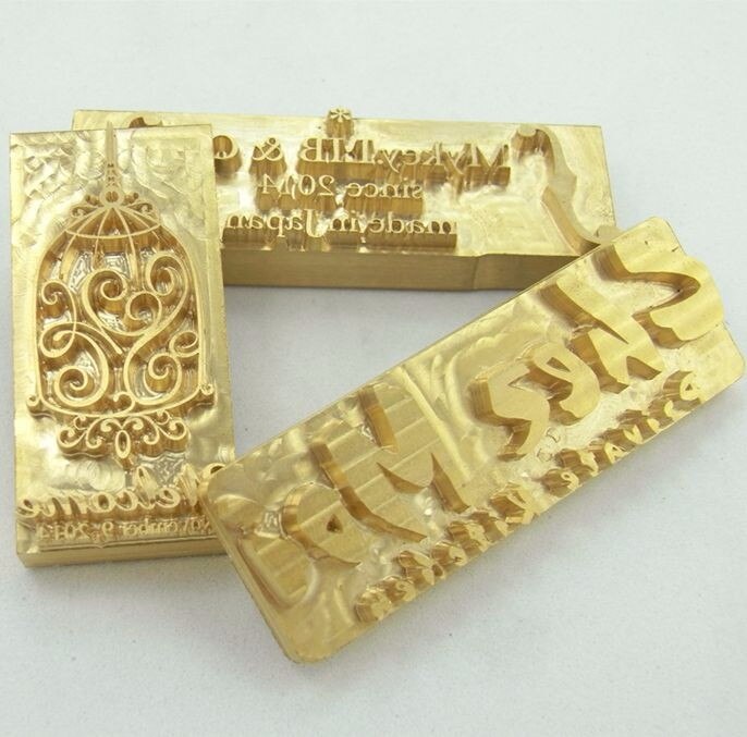 Specialfremstillet sæbestempel med firmalogo håndlavet messingstempel kobbermateriale gratis til scrapbog