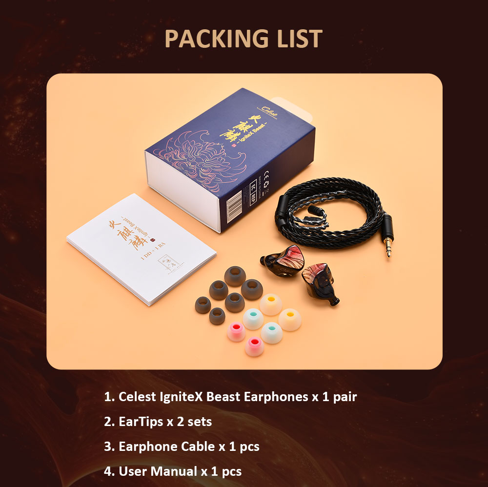 Kinera Celest IgniteX Beast In-Ear Earphones 1DD+1BA With Detachable Boom Microphone Cable Headset Hybrid Dual Driver IEMs