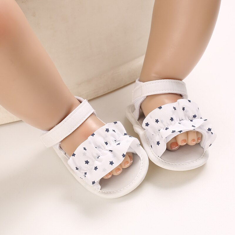 Neugeborenen kleinkinder mädchen sommer offene spitze gleitschutz weichen boden flache schöNe prinzessin sandalen und bowknot 0 zu 18 monate