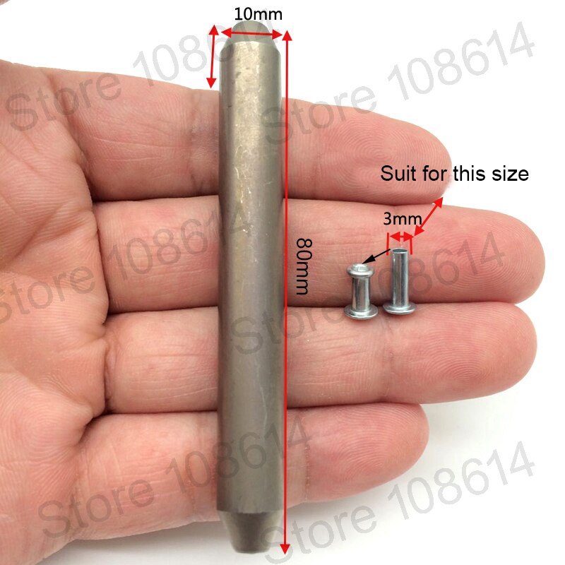 Setting tool for Aluminum Alloy Rivet Flat Head Threaded Rivet tools for Aluminum Flat Round Head Half Hollow Shank Rivet Alumin: for 3mm curling