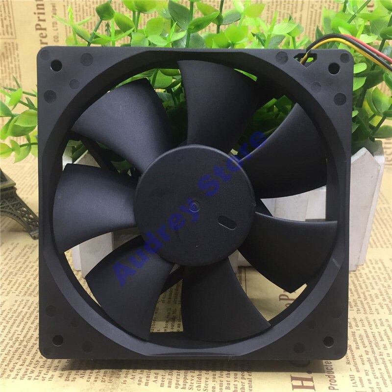 AVC 12CM 4PIN 12V 0.3A PWM Temperature control double ball bearing fan DA12025B12L P005 2500RPM 89CFM 64Pa air blower