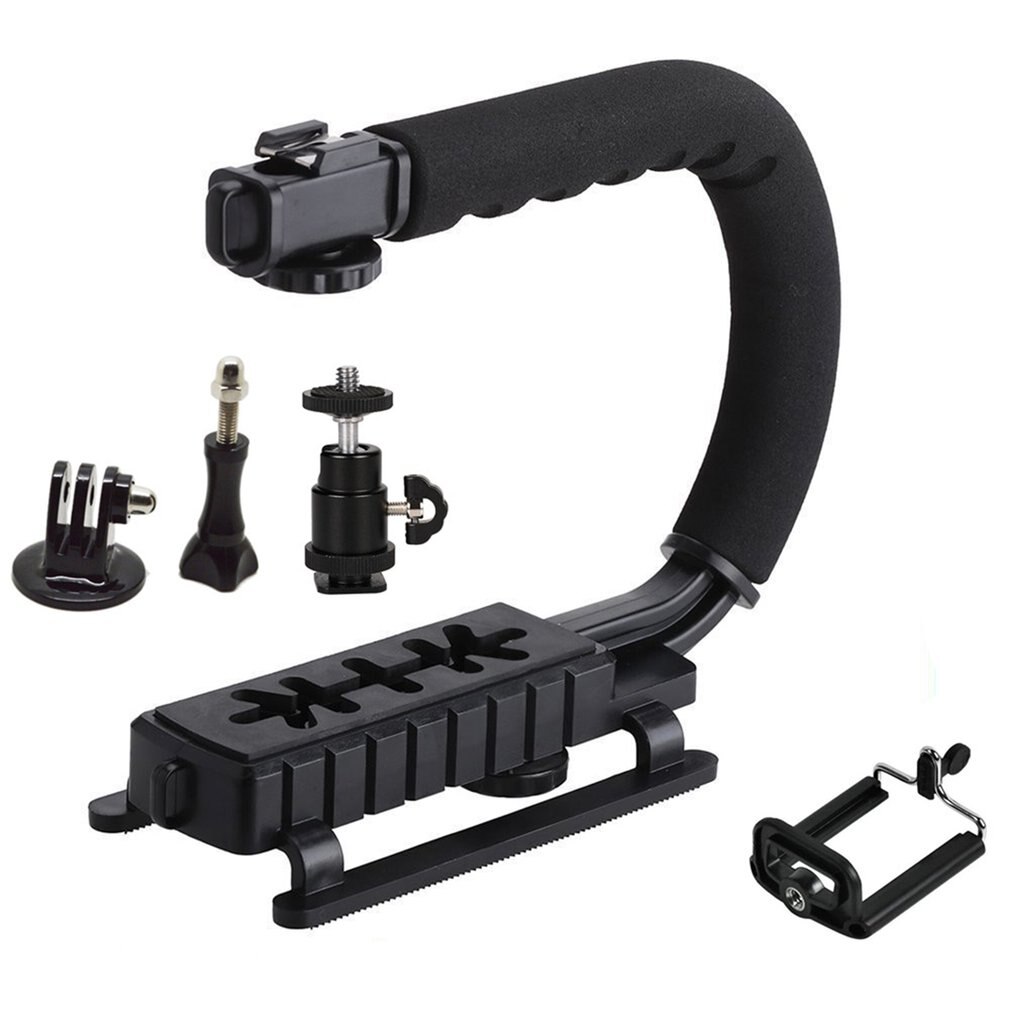 U-vorm Beugel Grip Draagbare Video Handheld Camera Stabilizer Met Afneembare Shoe C-Type Beugel: Default Title