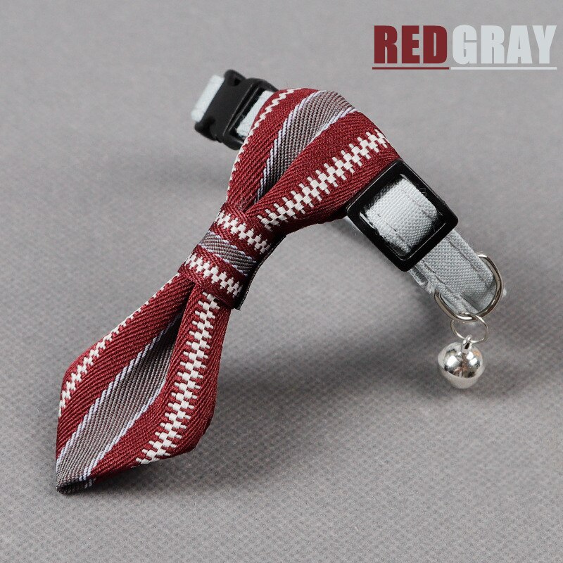 1 stücke Haustier Katze Welpen Kragen Kätzchen Verband Binden Sicherheit Bowtie Mit Glocke Einstellbare Schnalle Kätzchen Welpen Haustier Leine Ebene zubehör