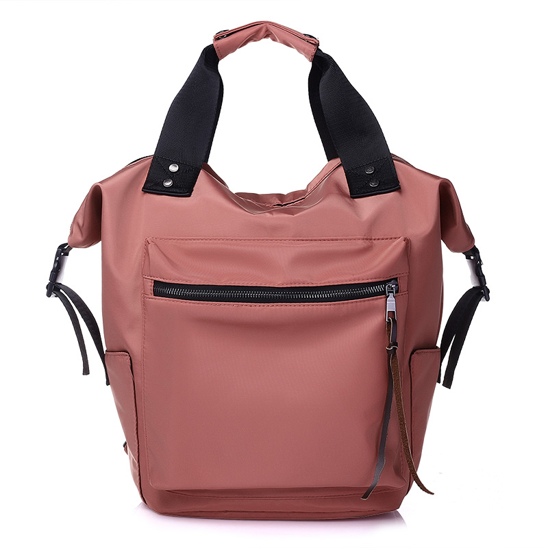 TTOU Nylon sac à dos femmes sacs à dos décontractés dames haute capacité retour au sac d'école adolescentes voyage étudiants Mochila Bolsa: Dark Pink