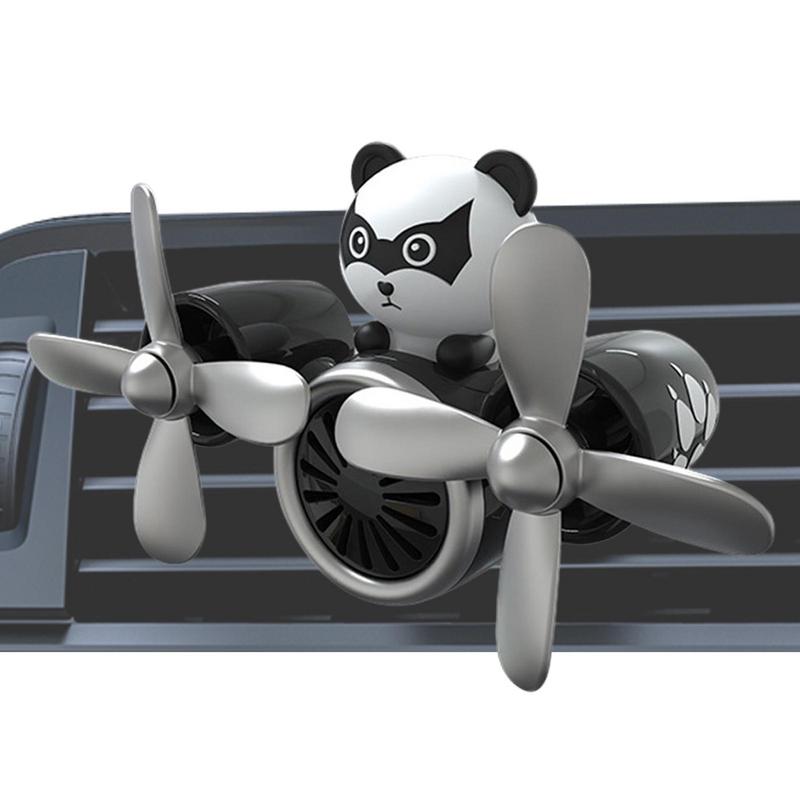 Ambientadores de aire para coche, Ventilación de salida de aire automática, adorno de aromaterapia, Animal lindo, piloto, difusor de coche, hélice giratoria, Interior automático