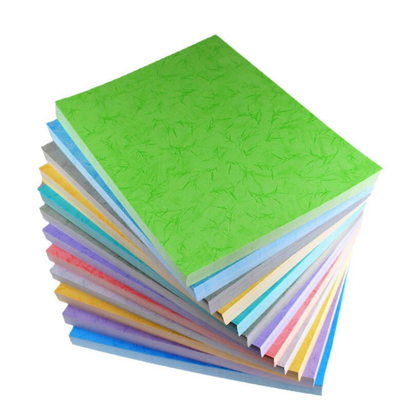 5 pieces A4 paper 180g Greeting Card Birthday paper DIY paper album paper bamboo leaf flat leather paper binding cover paper