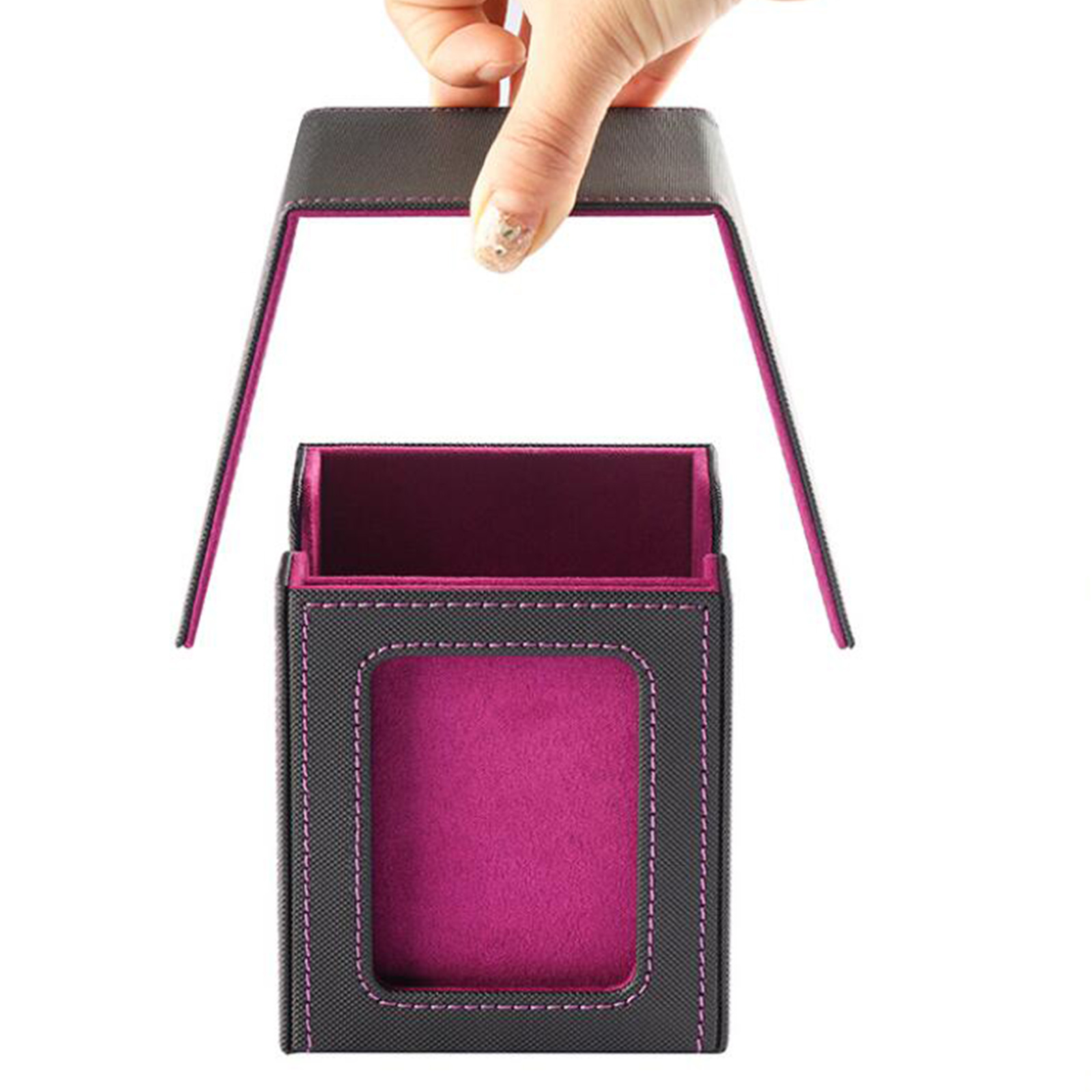 Card Deck Box Card Organizer with Display Window Holds 100+ Cards Card Deck Case for Collectible Card Sports Cards Game Card