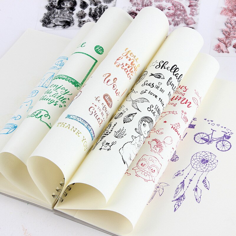1pc genomskinlig stämpel silikon sigill scrapbooking fotoalbum papperskort gör-det-själv hantverk album dagbok verktyg