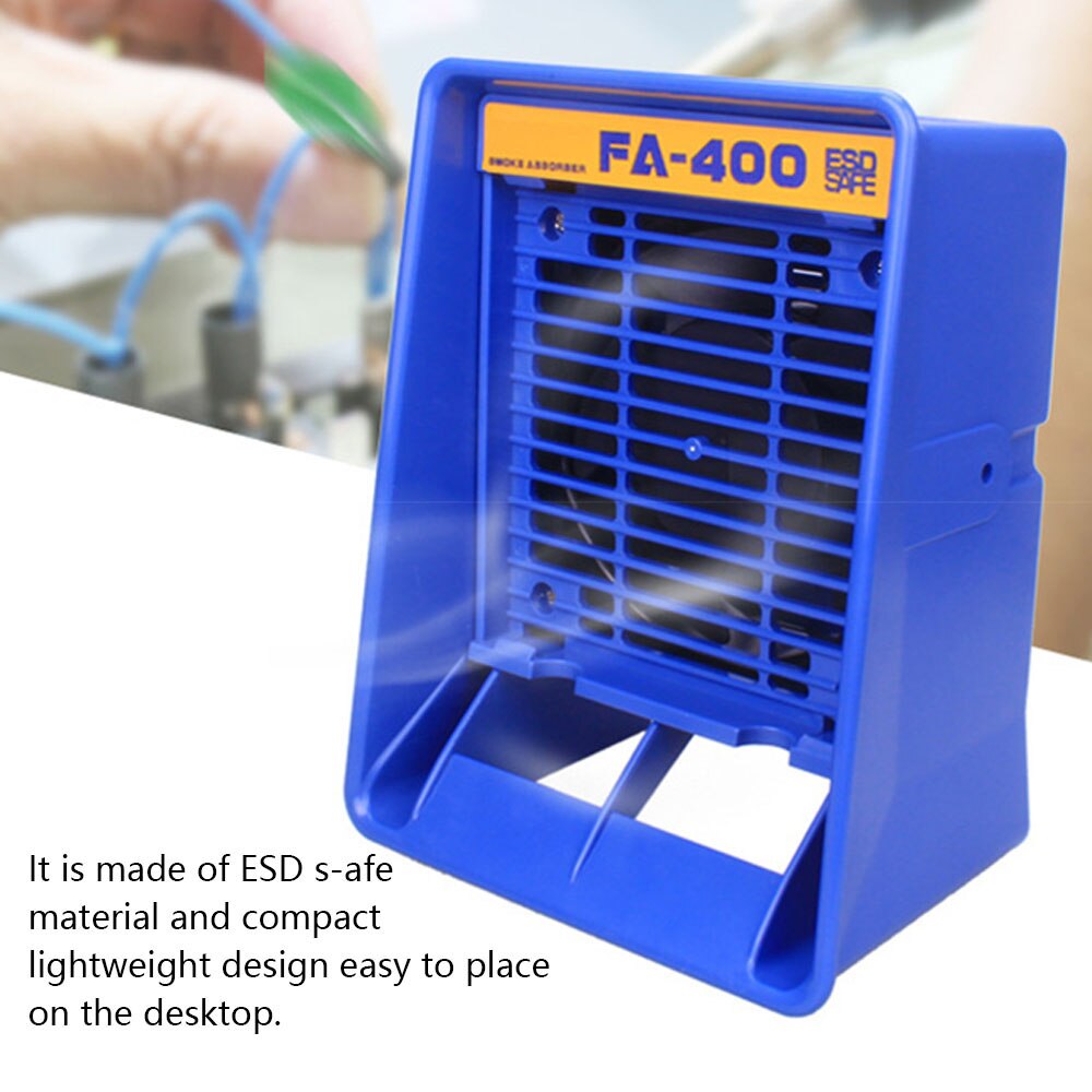 FA-400 Solder Iron Smoke Absorber Fume Extractor Soldering Air Blower Desktop Exhaust Fan Ventilator Smoke Absorb Machine: EU
