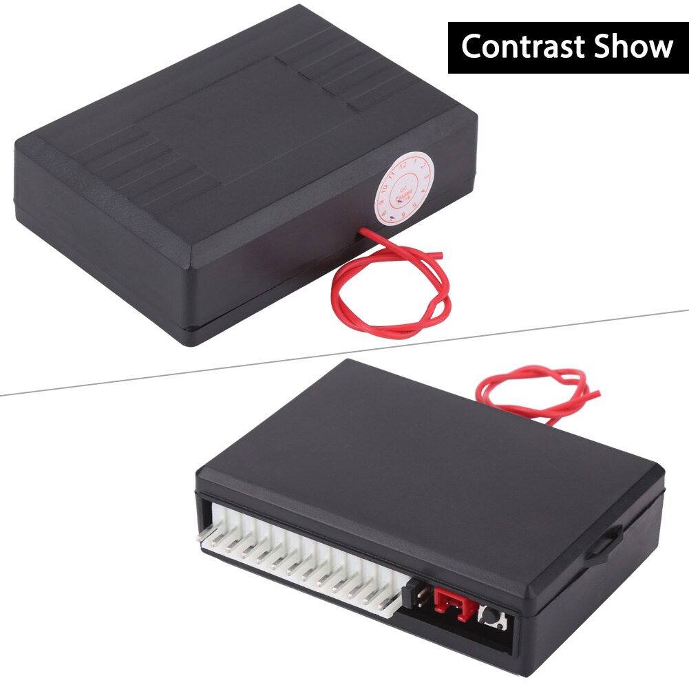 Universal 12V Car Plastic Door Lock Locking Keyless Entry System Remote Central Control Kit with LED indicator Black