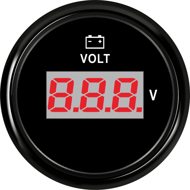 Voltmètre marin 12-24V jauge numérique de Volt de 52mm jauge de mètre de 8-32 Volts pour le voltmètre automatique de bateau de Yacht d'atv de camion de caravane