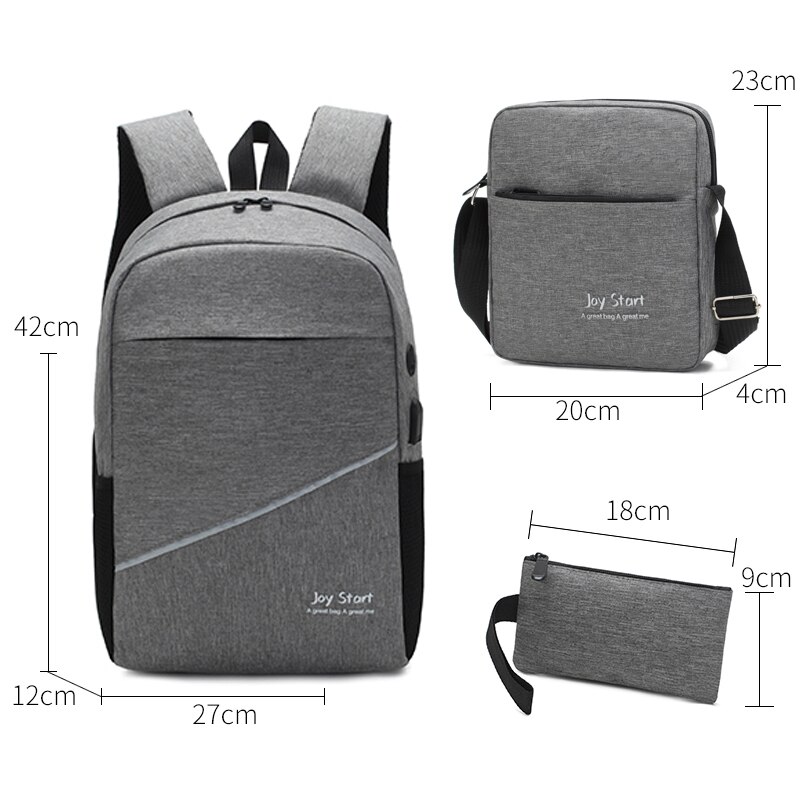 Moda casual 3 pçs/lote escola mochila de alta qualidade durável lona saco escolar grande capacidade livro mochila portátil para adolescente