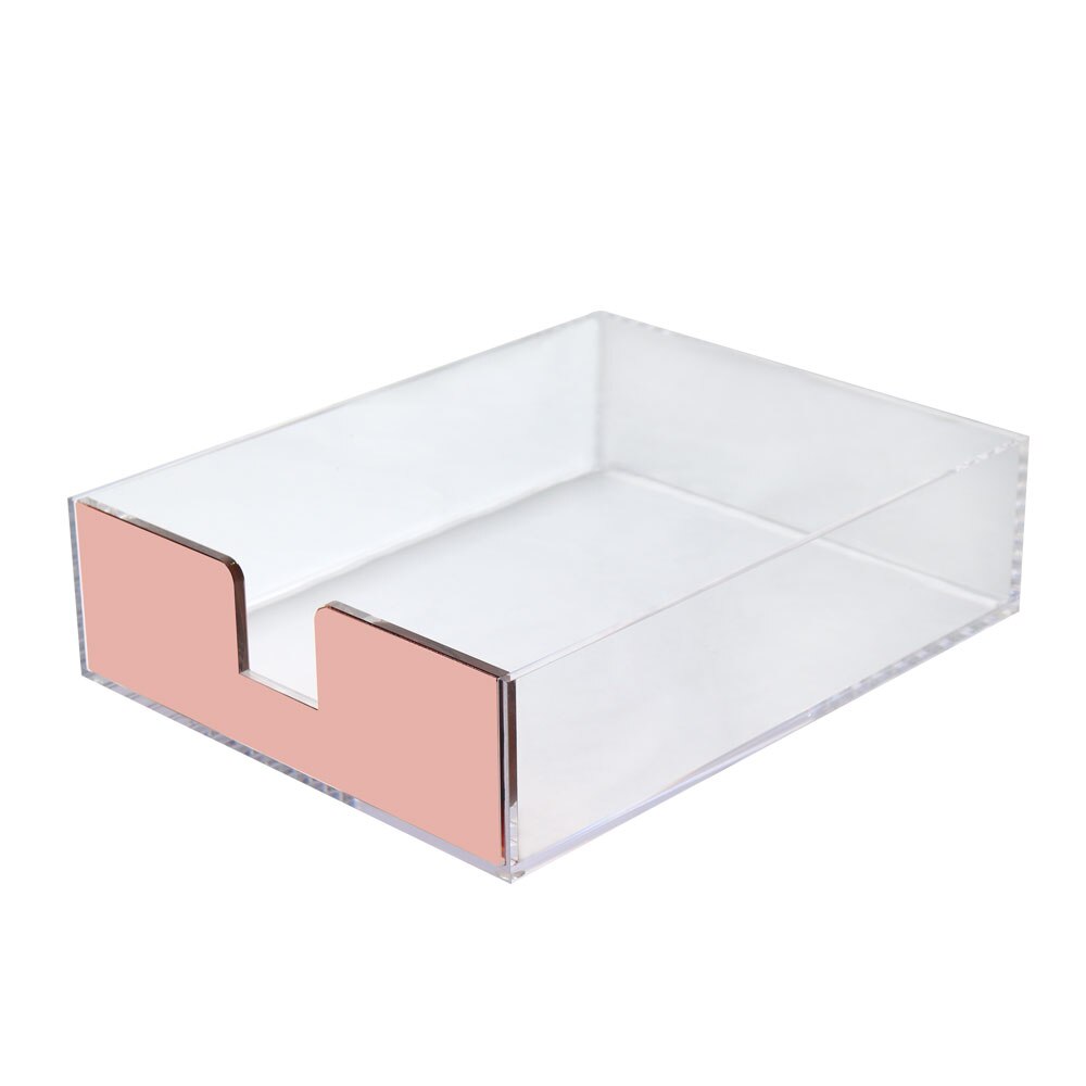 Paper Dispenser File Folder Flat Document Storage Box A4 Acrylic Letter Tray Desk Accessories Holder