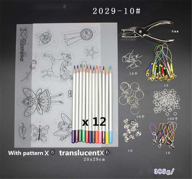 . Heat Shrink Plastic Sheet Kit,Heat Shrinky Sheets Pack