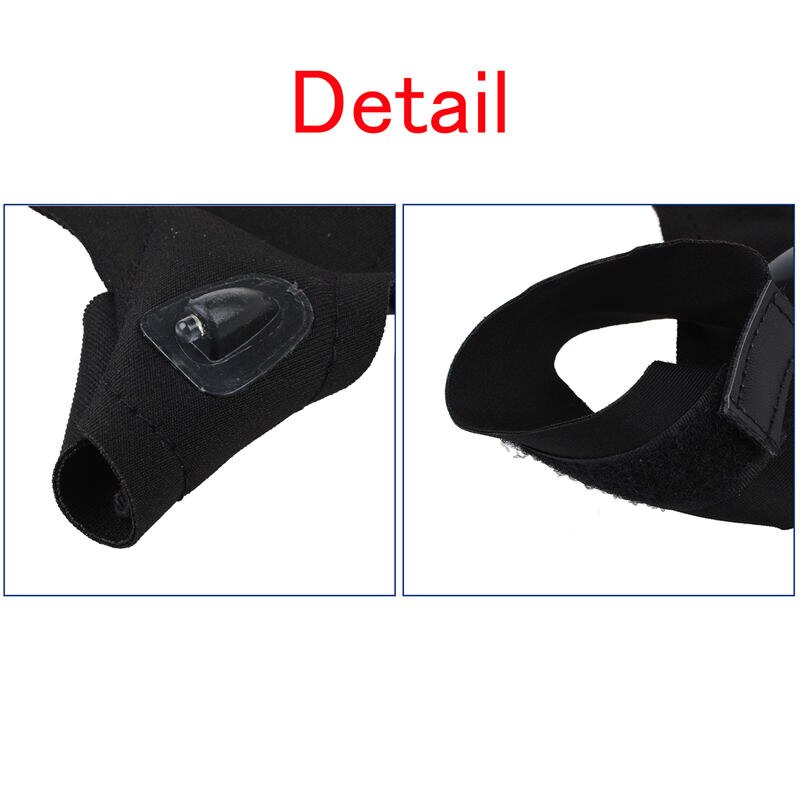 Linterna LED con correa ic guantes sin dedos con 2 luces LED para reparar y trabajar en lugares oscuros, pesca, Camping, Hi