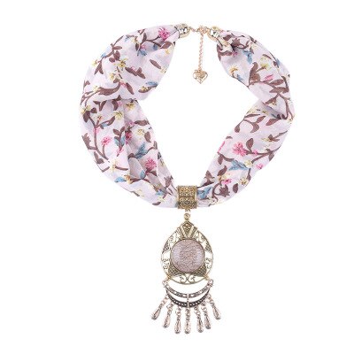 NEUE Anhänger Halsketten Chiffon Schmuck Schal Frau/Damen Jahrgang Lange Quaste Halsband Schal Boho Foulard Weibliche: 8