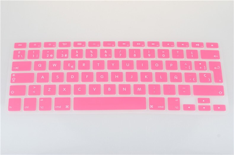 MacBook Keyboard Protector - Silicone Skin for Air 13, Pro 13/15/17 Retina - Waterproof & Dustproof: Pink
