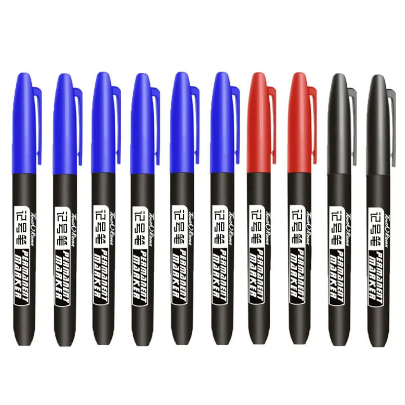 6/10 pièces stylo marqueur Permanent Manga dessin marqueurs noir bleu rouge encre étanche croquis stylos papeterie Art fournitures scolaires: Couleur chocolat