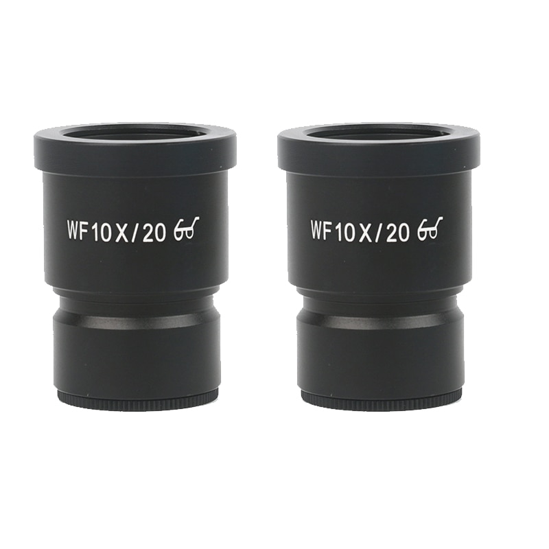 2 uds microscopio estéreo-ocular W10X/20 W15X/15 WF20X/10 WF25X/10 WF30X/9 con copas oculares de caucho guardia