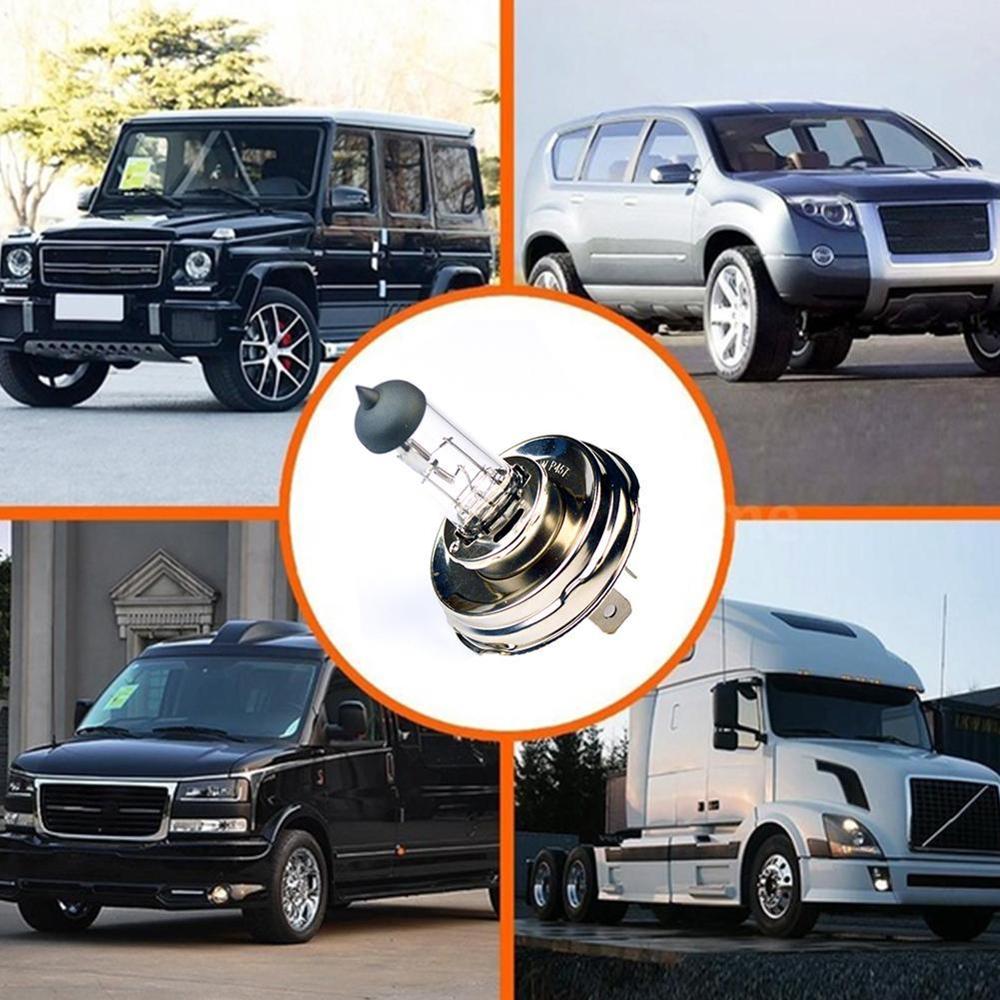 Światła samochodowe 2 sztuk H4 P45T 12V 50W /100W szkło bezbarwne 2500LM reflektory żarówki samochodowe lampy halogenowe