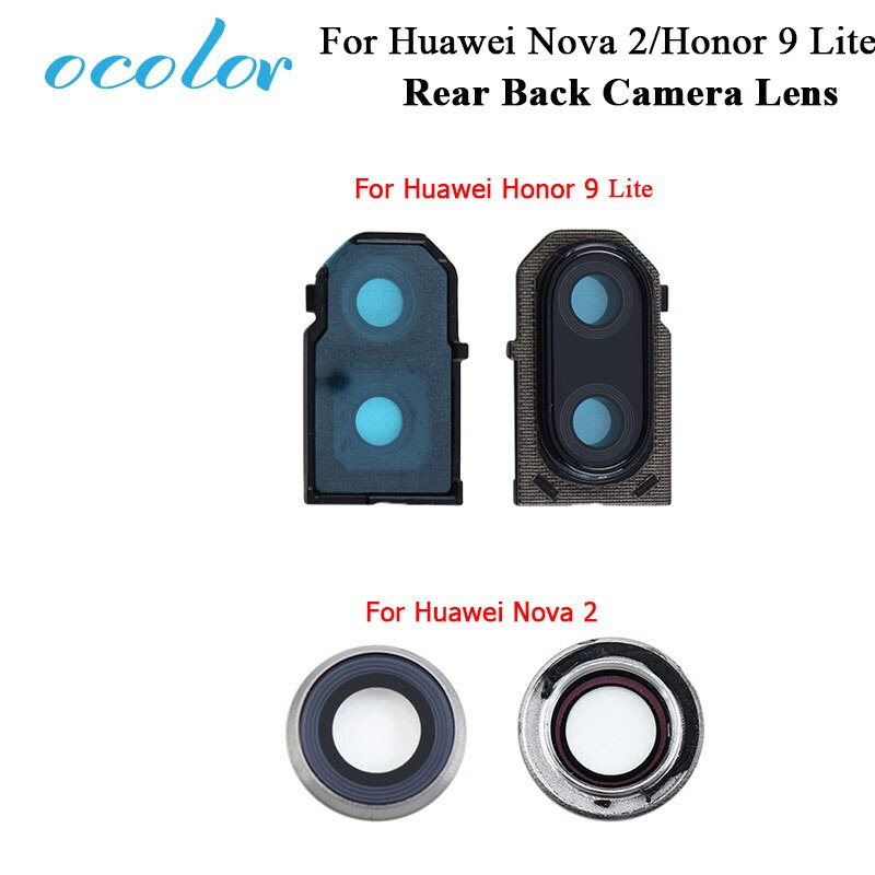 Nova 2 ocolor Para Huawei Honra 9 Câmera Traseira Tampa Da Lente de Vidro Para Huawei Honor 9 Lite Lite Câmera Traseira lente Do Telefone Acessórios