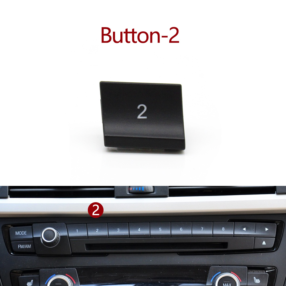 Panel frontal de coche, reproductor de CD de Radio, botón de dígitos, botones de interruptor, cubierta embellecedora para BMW M3 M4 F20 F21 F22 F30 F32 F35 F34 F36: Oro