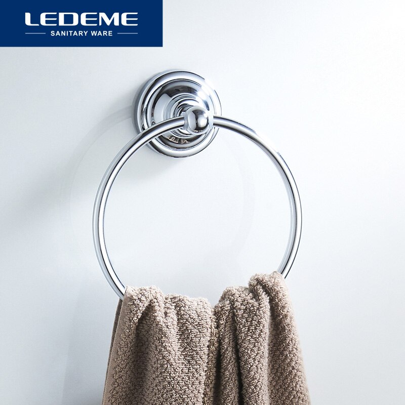 Ledeme Handdoekhouders Ronde Muur Gemonteerde Handdoek Houder Ringen Verchroomd Roestvrij Staal Badkamer Handdoekhouders Ring L1404