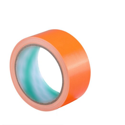 20mm Duct Tape Waterproof Sticky Adhesive Cloth Duct Tape, Single-Sided Strong Carpet Tape Applied To Warning Wedding Exhibition: Orange