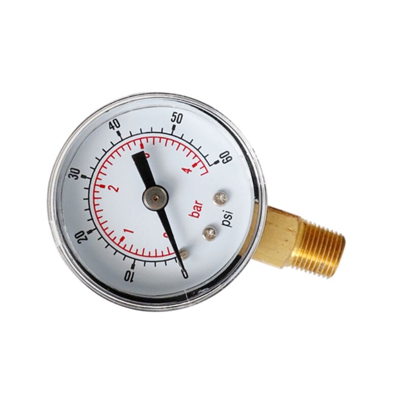 Manometer 40mm wijzerplaat 1/8\ " bspt verticaal 15,30,60.100,160 200, 300 psi & bar