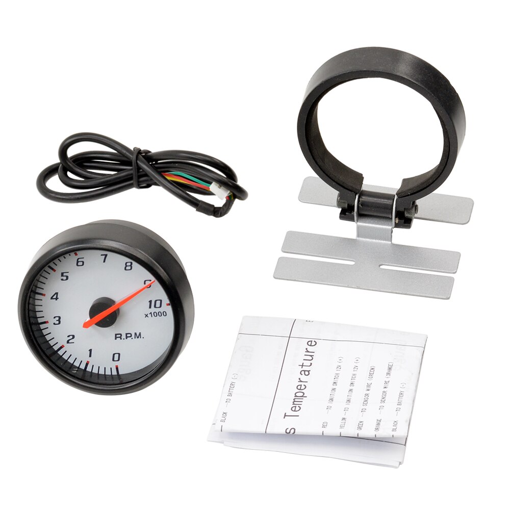 Dragon 60mm Stepper Motor Blue Light Pointer Auto Car Rev Counter Tachometer Gauge Gasoline Engine 10000 RPM Meter