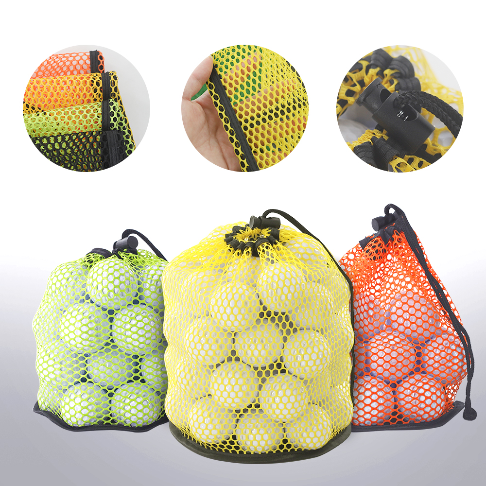 Golfbal Tas Trekkoord Zakje Multifunctionele Sport Mesh Netto Zak Kan 12/25/50 Ballen Houden Draagbare Golf organizer Golf Accessoires