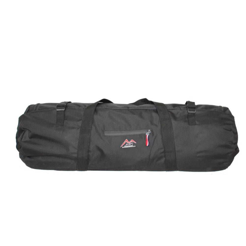 Multifunktionel udendørs lærredsteltaske stor vandtæt foldeteltpose med lynlås rejse sport opbevaringspose til vandring camping: Sort l