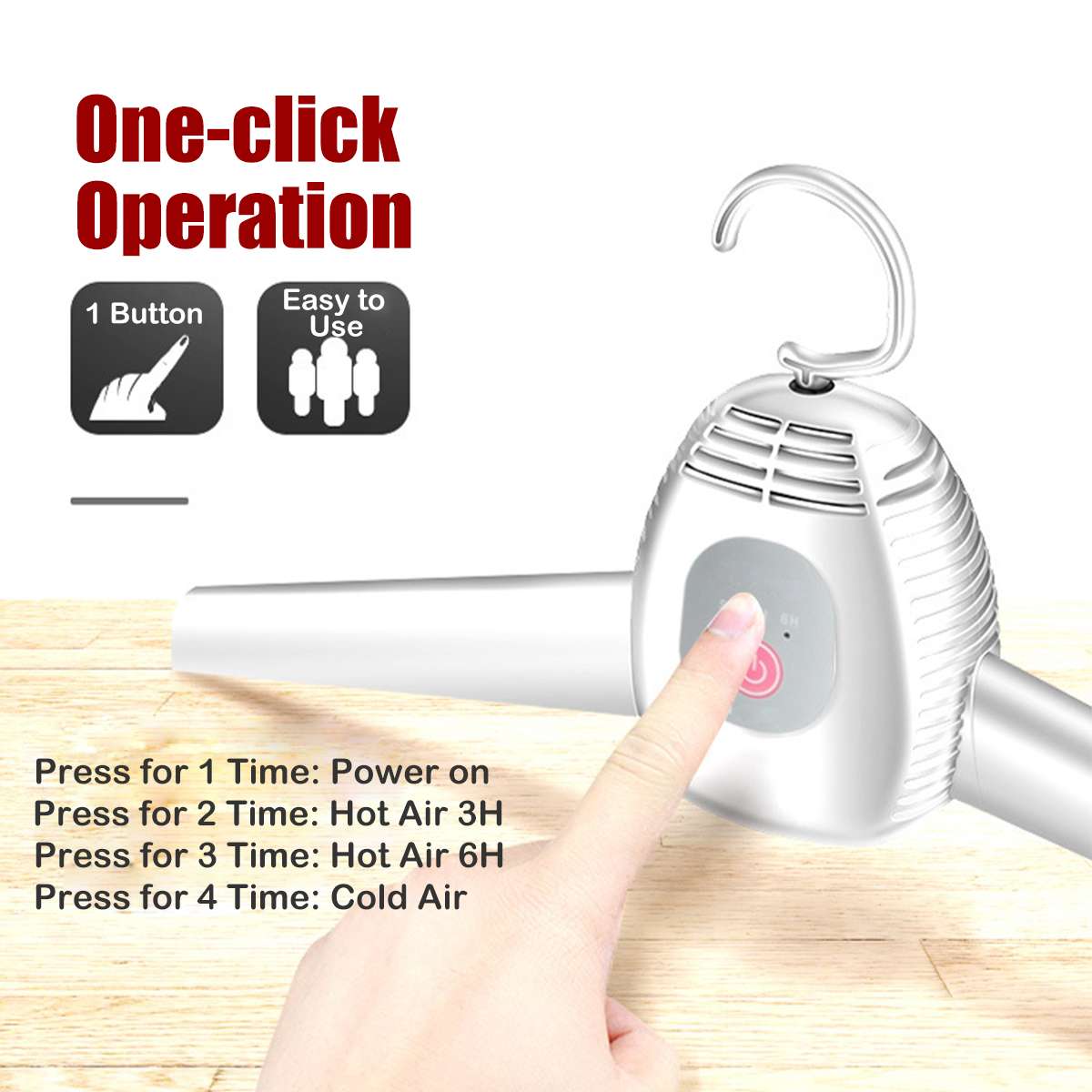 220V Portable Electric Clothes Drying Rack Folding Shoes Dryer Cold Air Drying Clothes Dryer Electric Heater For Home Travel