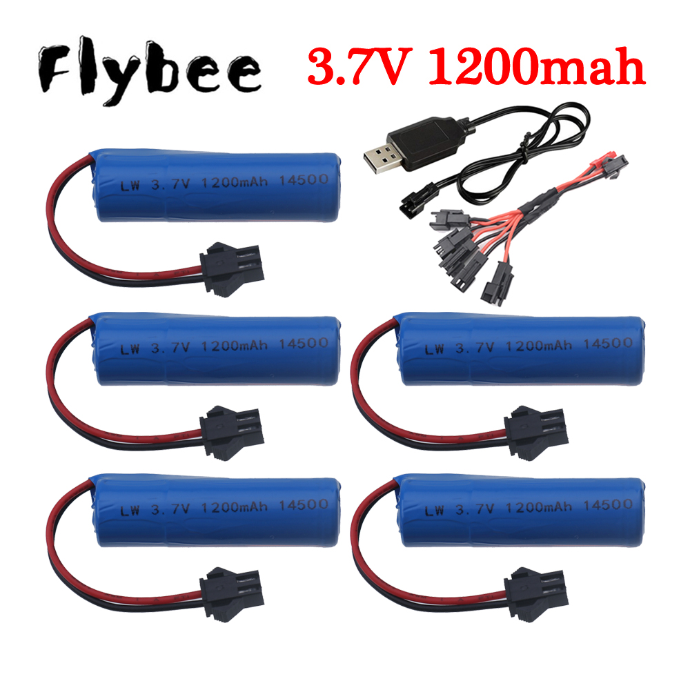 3.7V 1200mAh battery 14500 2S rechargeable battery for remote control toy helicopter train motorcycle 3.7v RC Stunt Car battery