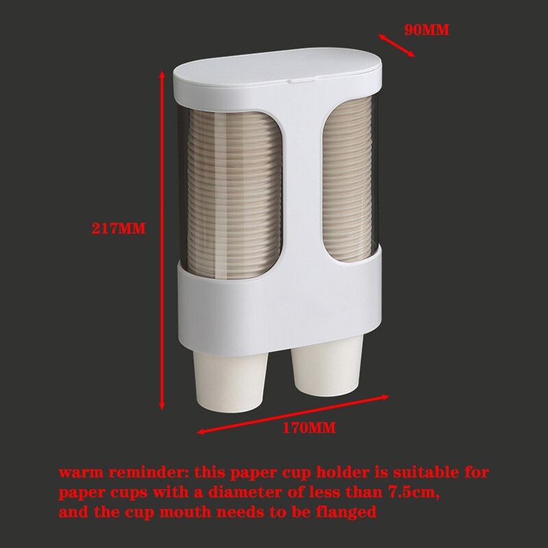 Automatisk vanddispenser kopperholder engangs kopperholder kopper opbevaringshylde sorterer papir kopper automatiske kopperfjerner