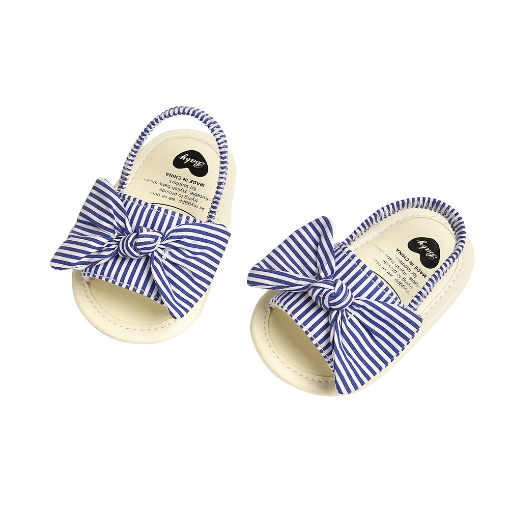 Citgeett Sommer 0-18M Baby Mädchen Prinzessin Bogen Schuhe Kleinkind Sommer Sandalen Baumwolle Nicht-Unterhose Schuhe: C / 7-12 Monate