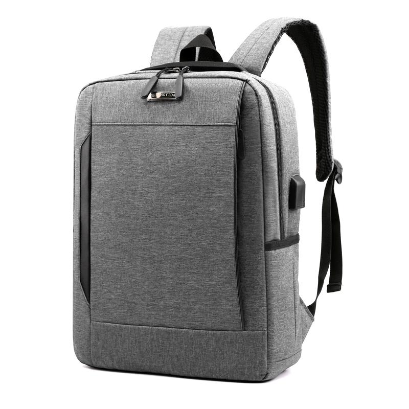 Skole rygsæk vandtæt bærbar computer mænd rygsæk skoletasker til teenage drenge skulder mochila ridsefast rygsæk: Dyb grå