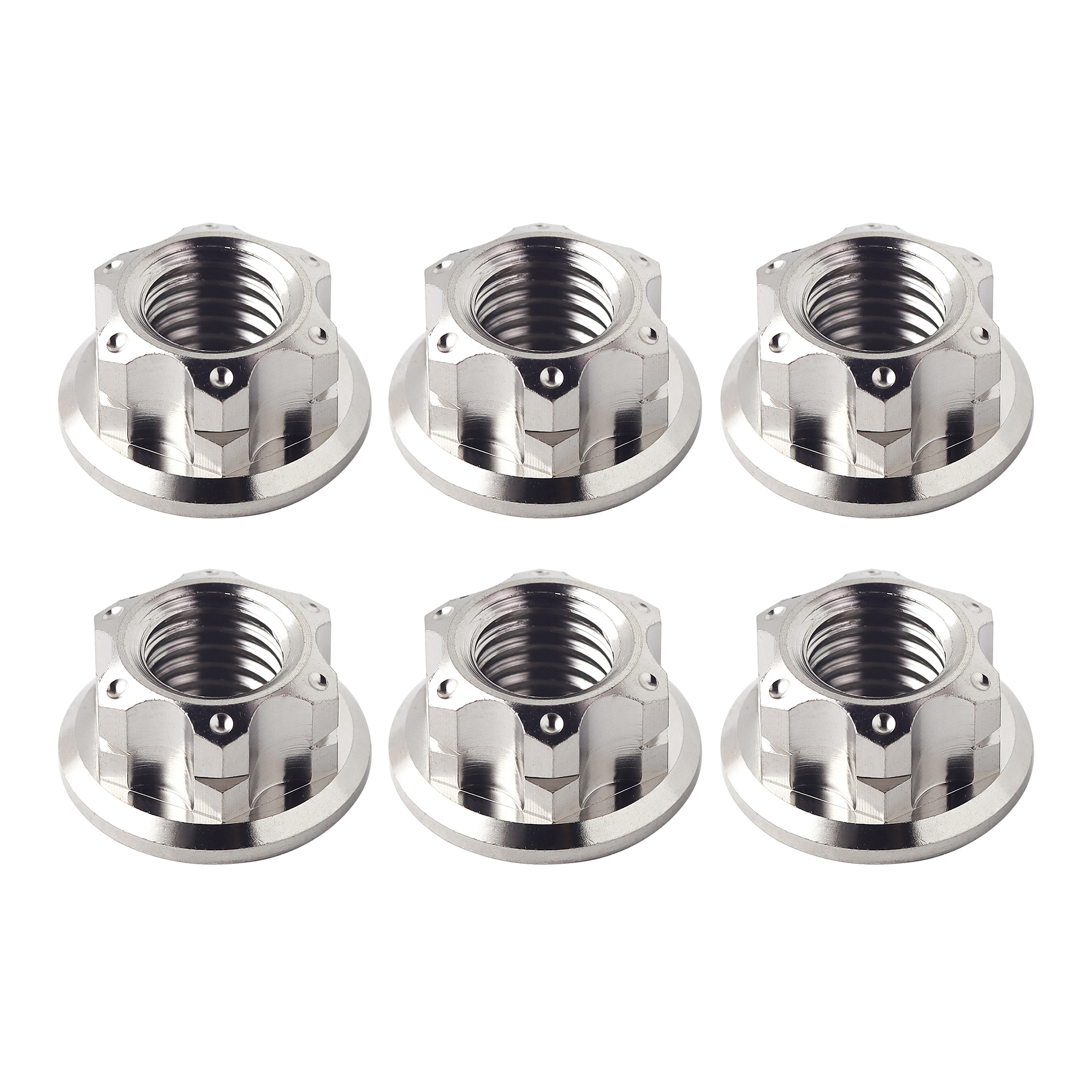 XMSJ M6 M8 M10 M12 Hex Hexagon Flange Titanium Nuts Rear Axle Lock Nut for Bike Motorcycle Fastener Titanium Hex Flange Nuts