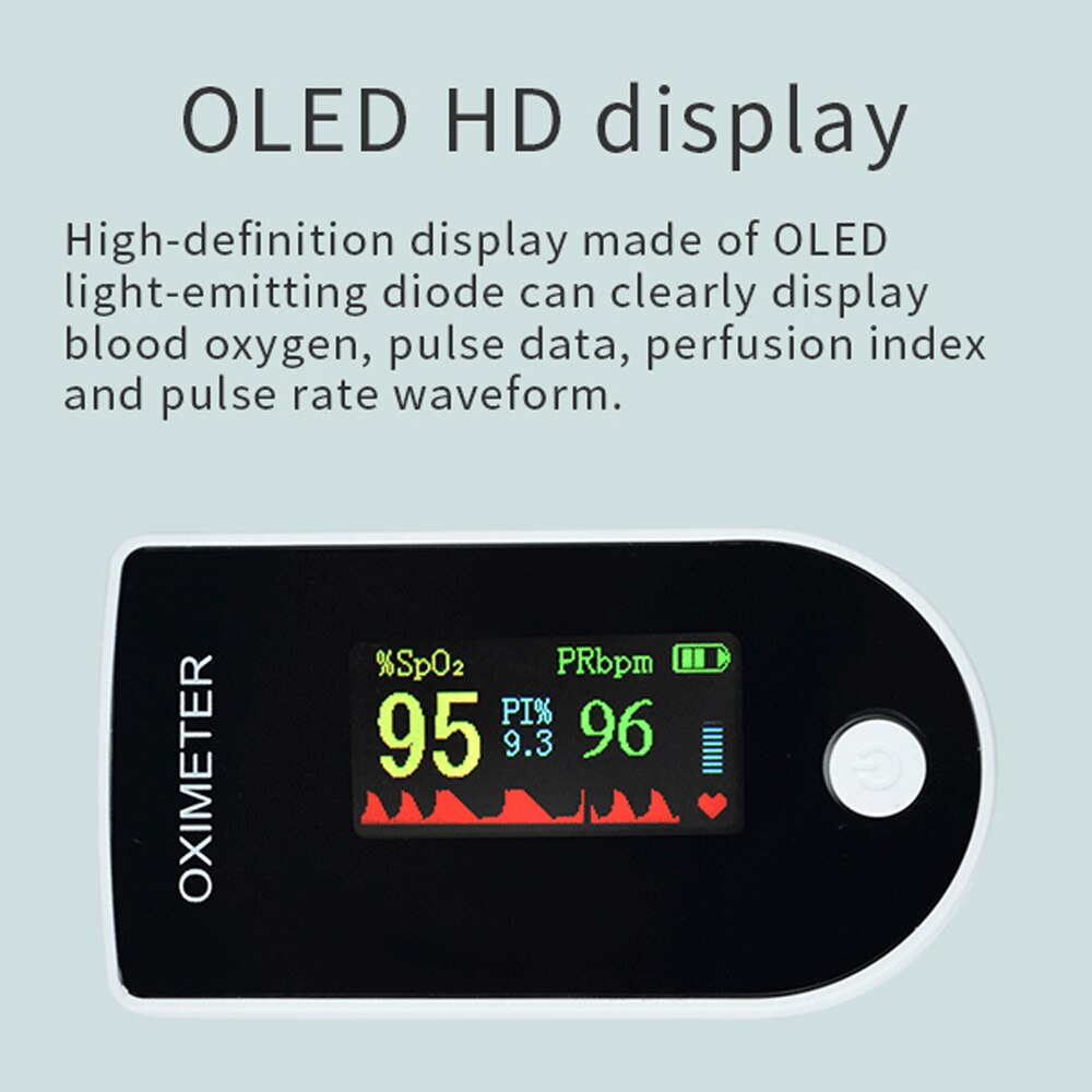 4 In 1 Bluetooth Huishoudelijke Oled-scherm Vinger Oximeter Polsslag Perfusie Index SPO2 Bloed-Zuurstof Gegevens Meting Apparaat