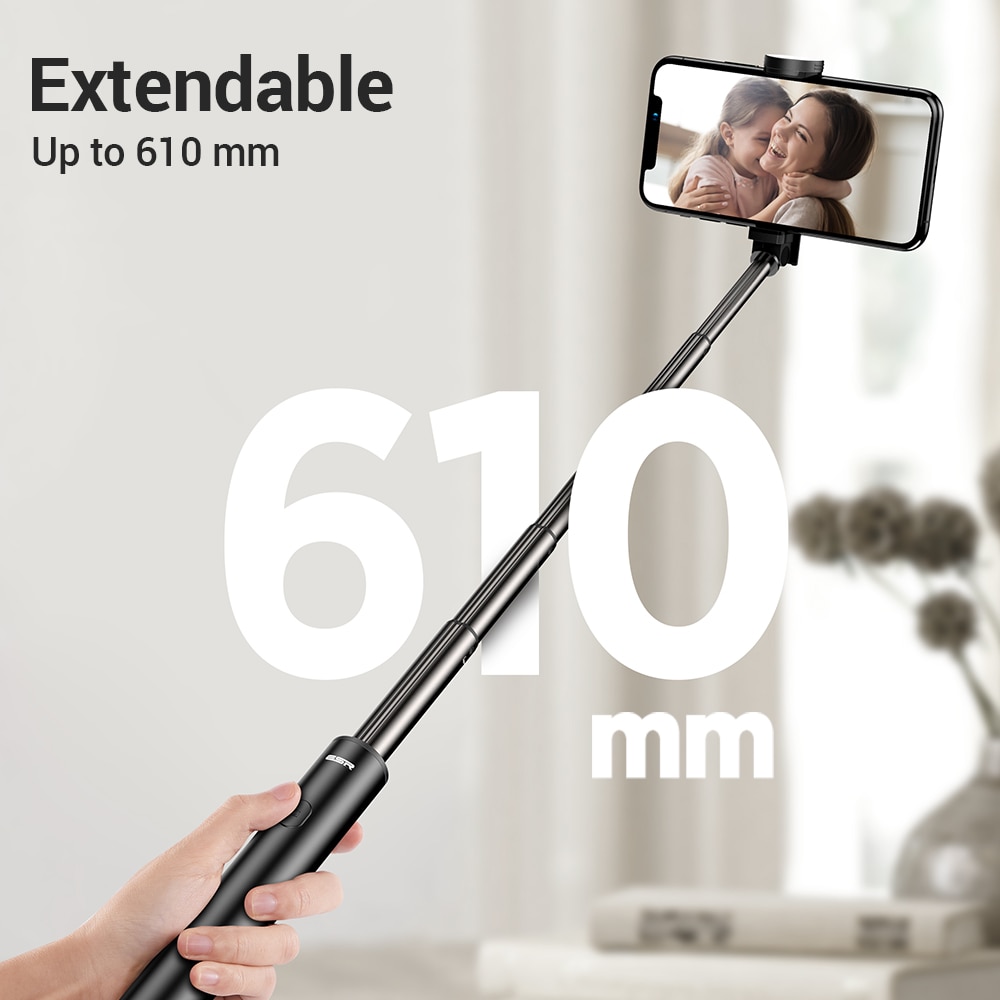 Esr Bluetooth Selfie Stok Afstandsbediening Met Led Licht Voor Live Camera Selfie Handheld Stick Voor Iphone Samsung Xiaomi Android