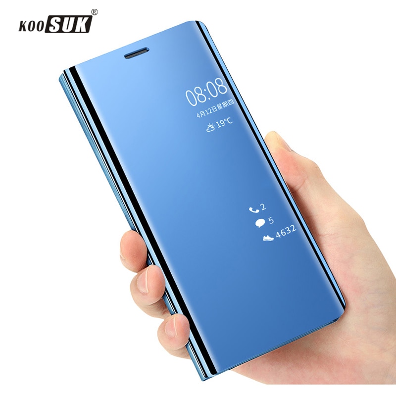 Smart Spiegel Clear View Flip Telefon Gehäuse Für VIVO Y93 Lite Luxus Stoßfest PU Leder Abdeckung Für VIVO Y95 Y93 y91 Coque