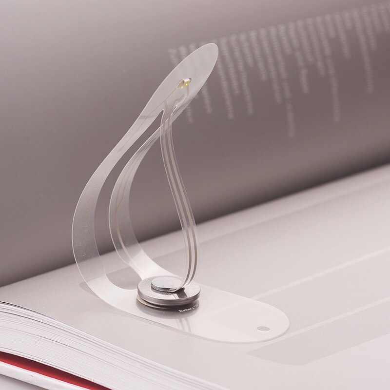 Mini bogmærke med lampe led lys til at læse bog bogmærke læselampe bærbar lille natlampe: Default Title