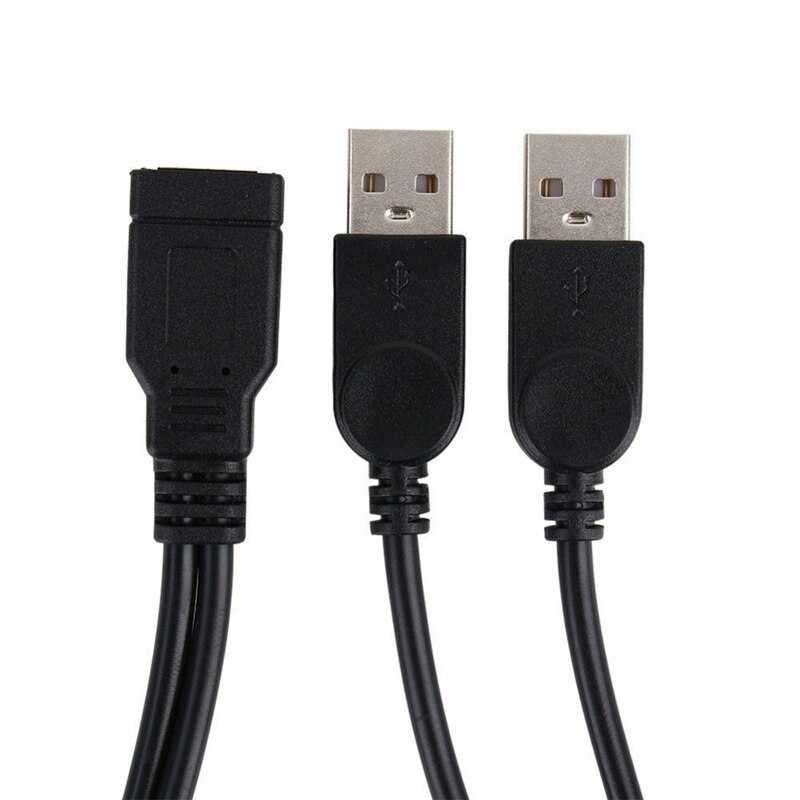 USB Adapter Cable 1 Female to 2 Male Y-Splitter Data Sync Charging Extension Cable Cord USB 2.0 Converter for PC