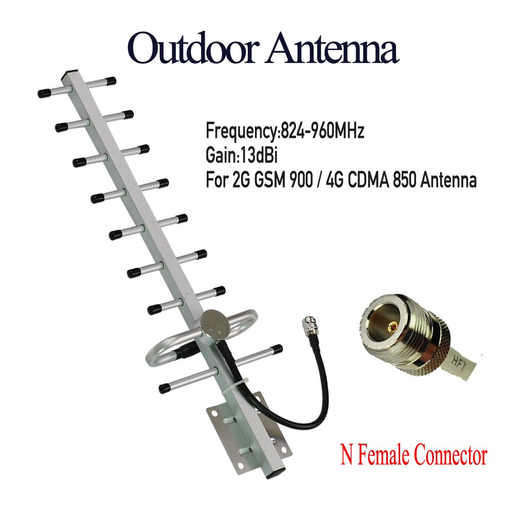 ZQTMAX 13dbi outdoor yagi antenna for Cell phone signal booster 824-960mhz 900 GSM 850 CDMA 2G 4G Repeater