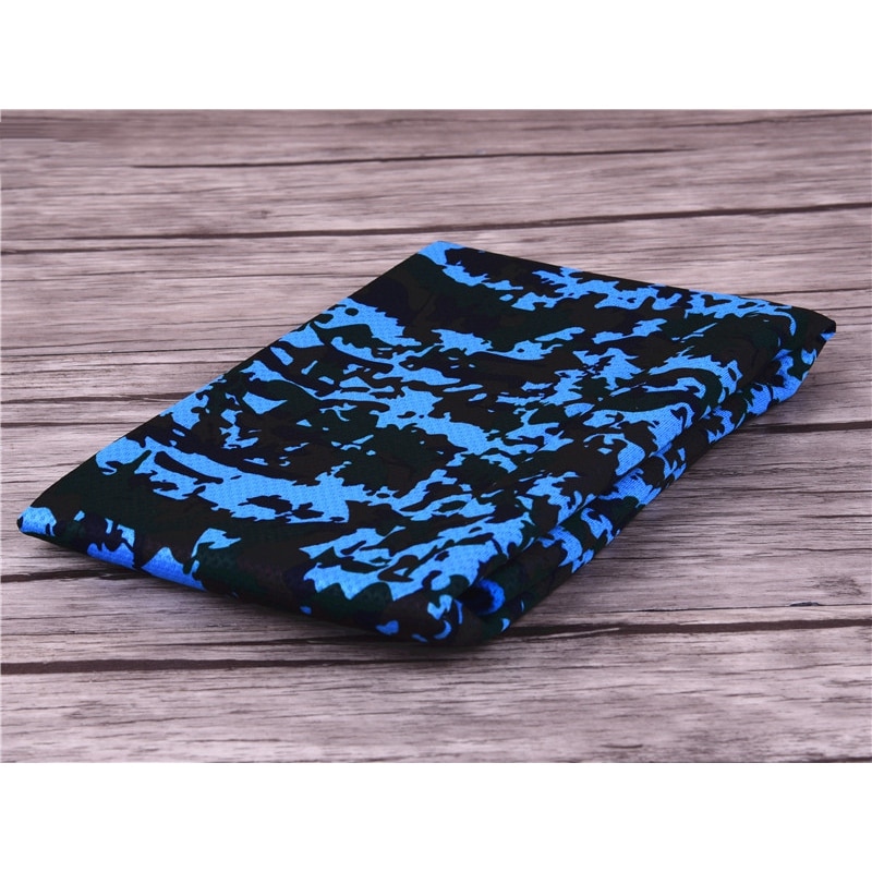 Camouflage ishåndklæde koldt håndklæde køle ishåndklæde hurtigtørr håndklæde til udendørs sports yoga fitness: Marine blå