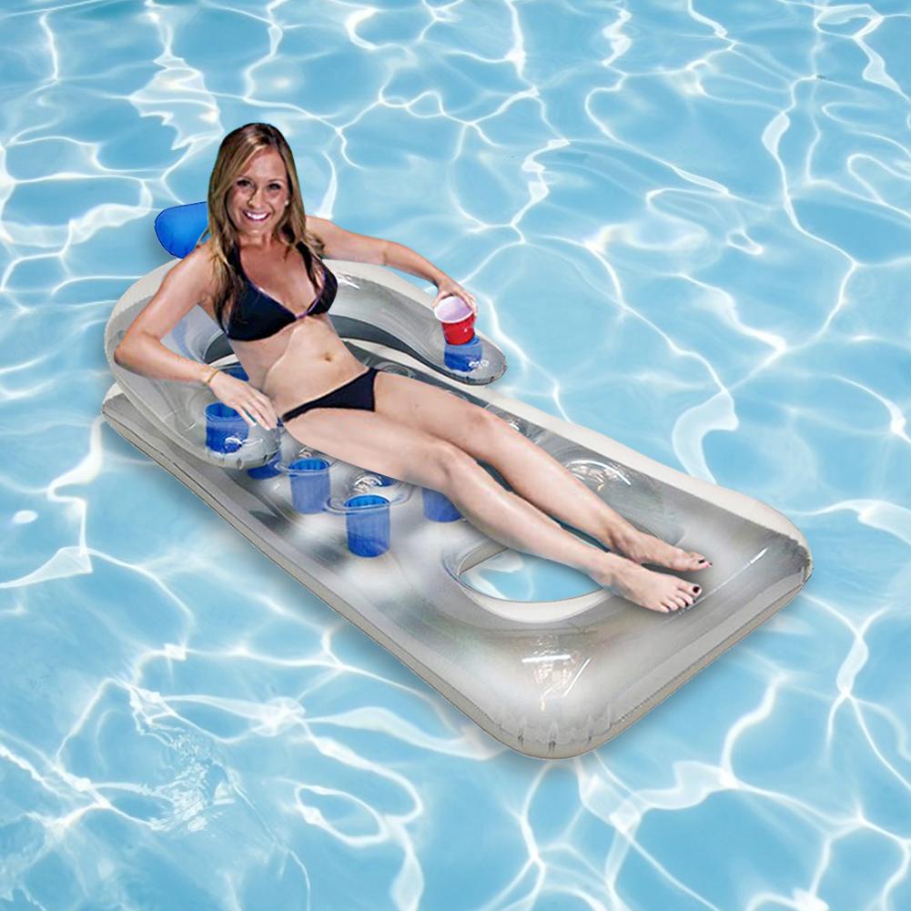 Meerdere Purpose Pvc Opblaasbaar Zwembad Float Lounge Stoel Drijvende Rij Zomer Water Speelgoed Voor Kinderen Volwassenen
