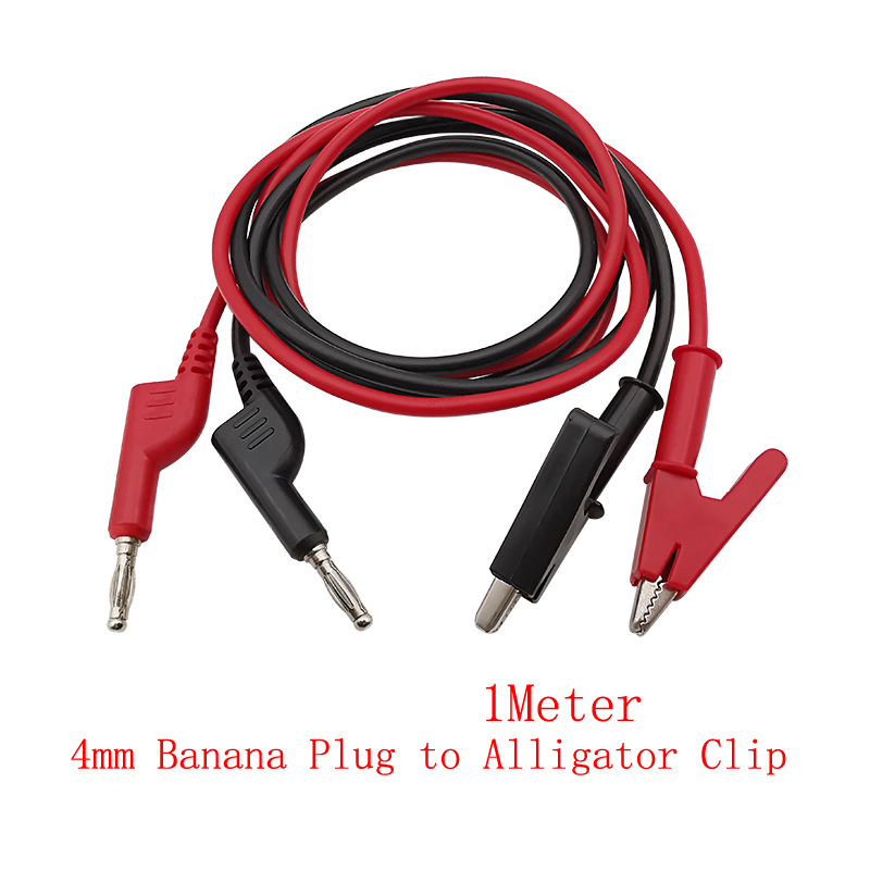 1 Stuks Universele Multimeter Meetsnoeren 4 Mm Banaanstekker Naar Alligator Clips/4 Mm Banaanstekker/Test haak/Sonde Naald-Tip Draad Kabel: YELLOW